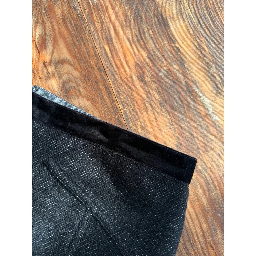 A6 Marc by Marc Jacobs Wool Pencil Skirt Velvet Trim Black Multi Tweed Modern